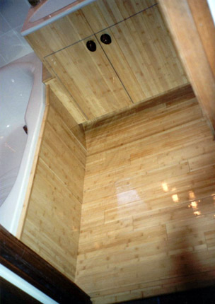 salle de bains en bambou